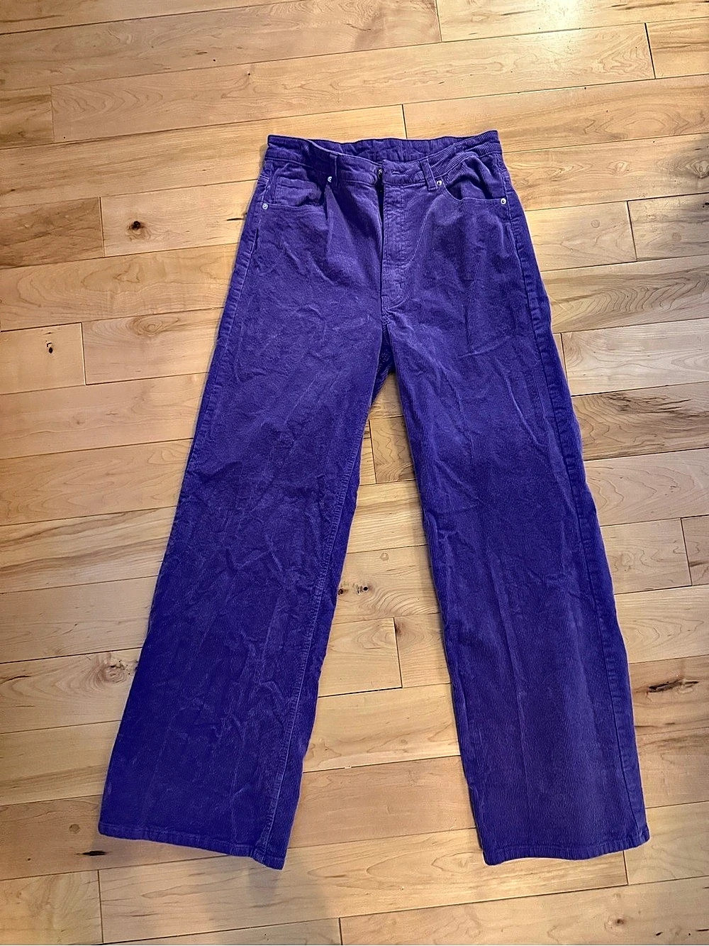 H&M Purple Wide Leg Pants Size US 12 Like New